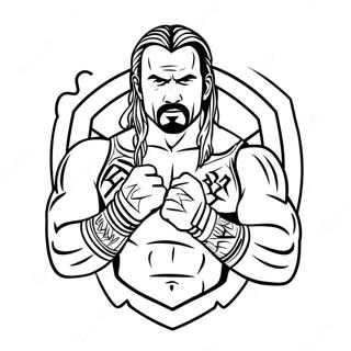 Wwe 貼紙著色頁 著色頁