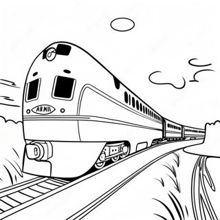 復古美鐵火車著色頁 著色頁