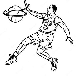 Air Jordan 灌籃球員 著色頁 著色頁