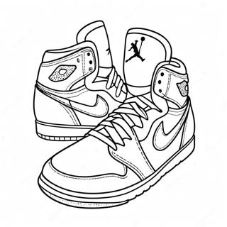 Air Jordan 復古鞋 著色頁 著色頁