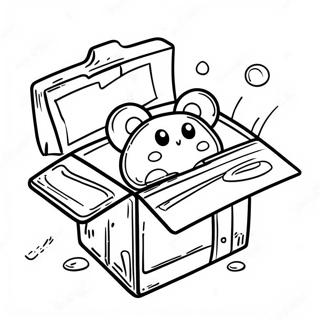 刺激的黏黏lankybox動作著色頁 著色頁