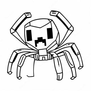 可愛的 Minecraft 蜘蛛著色頁 著色頁