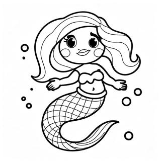 黑色美人魚著色頁 著色頁