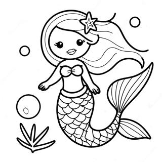 黑色美人魚著色頁 著色頁