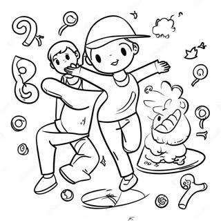 有趣的運動活動著色頁 著色頁
