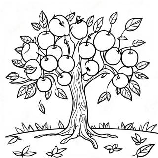 Se Cai Ban Lan De Xie Zi De Pin Guo Shu Zhu Se Ye 127477 60975