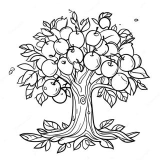 Se Cai Ban Lan De Xie Zi De Pin Guo Shu Zhu Se Ye 127477 60976