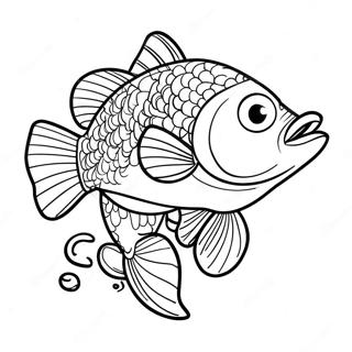 鱸魚釣魚著色頁 著色頁