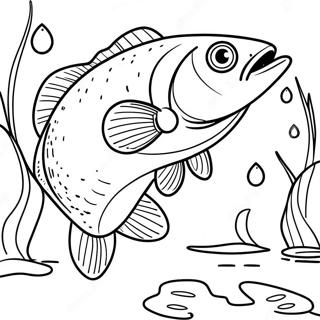 鱸魚釣魚著色頁 著色頁