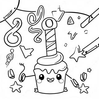 Se Cai Bin Fen De Di Ba Ge Sheng Ri Qing Zhu Zhu Se Ye 135238-67126