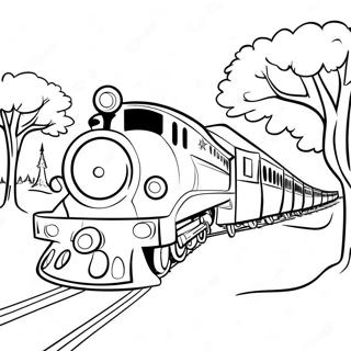 聖誕火車 着色页