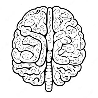 色彩繽紛的人工智慧大腦著色頁 著色頁
