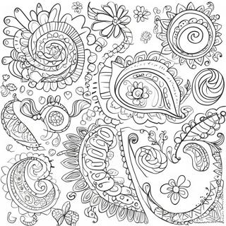 佩斯利 着色页