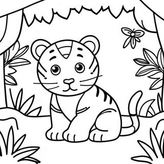 小老虎 着色页
