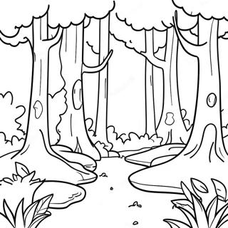 成人森林 着色页