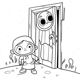 科拉琳探索神秘之門著色頁 著色頁
