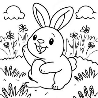 Kuai Le De Tu Zi Zai Yang Guang Ming Mei De Tian Ye Li Zhu Se Ye 4380 997