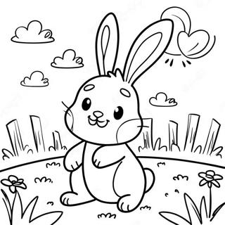 Kuai Le De Tu Zi Zai Yang Guang Ming Mei De Tian Ye Li Zhu Se Ye 4380 998