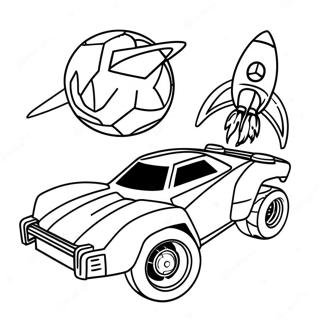 火箭聯盟賽車著色頁 著色頁