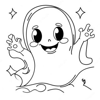 快樂的鬼魂著色頁 著色頁