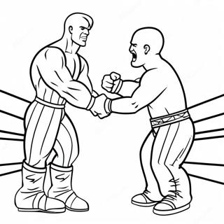 激烈的wwe競爭著色頁 著色頁