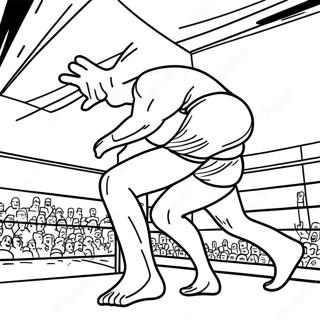 動態wwe動作場景著色頁 著色頁