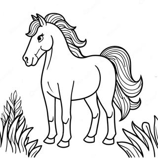 真實的野馬著色頁 著色頁