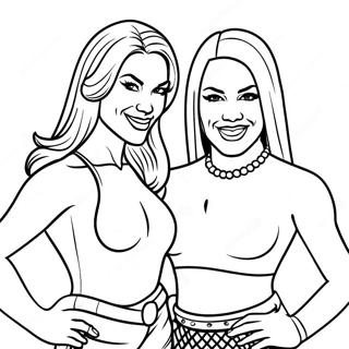 Wwe Nu Shuai Jiao Shou Shuang Da Zhu Se Ye 80671-22571