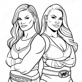 Wwe Nu Shuai Jiao Shou Shuang Da Zhu Se Ye 80671-22572