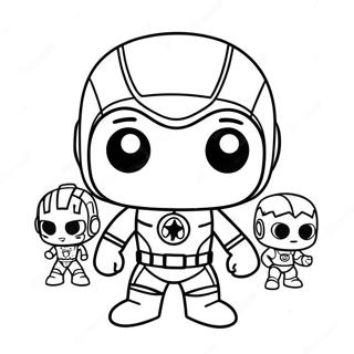 冒險的funko Pop超級英雄著色頁 著色頁