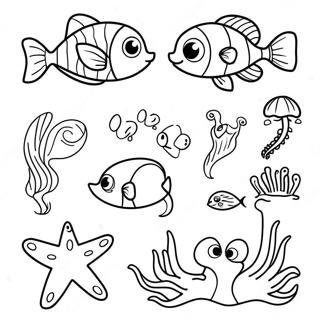 海洋動物著色頁 著色頁