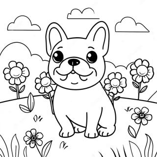 Zai Hua Tian Li Ke Ai De Fa Guo Dou Niu Quan Zhu Se Ye 93742 33100