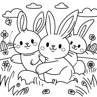 Se Cai Bin Fen De Yang Guang Tu Zi Zai Cao Di Shang Wan Shua Zhu Se Ye 96026-35103