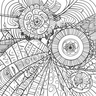 光學幻覺幾何著色頁 著色頁
