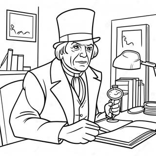 Ai Bi Ni Ze Si Ke Lu Qi Zai Ta De Ban Gong Shi Zhu Se Ye 96752-35671