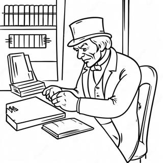 Ai Bi Ni Ze Si Ke Lu Qi Zai Ta De Ban Gong Shi Zhu Se Ye 96752-35839