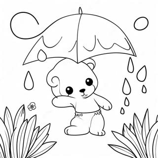 四月的雨水帶來五月的花朵 著色頁