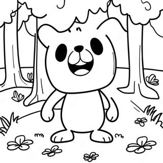 Mou Xian De Fang Xing Xiao Guai Wu Zai Sen Lin Zhong Zhu Se Ye 99832-38554