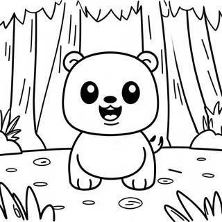 Mou Xian De Fang Xing Xiao Guai Wu Zai Sen Lin Zhong Zhu Se Ye 99832-38555