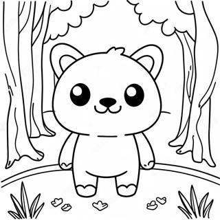 Mou Xian De Fang Xing Xiao Guai Wu Zai Sen Lin Zhong Zhu Se Ye 99832-38556